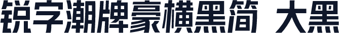 锐字潮牌豪横黑简 大黑