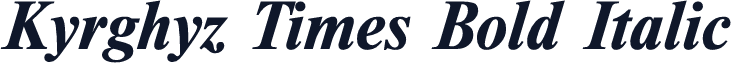 Kyrghyz Times Bold Italic