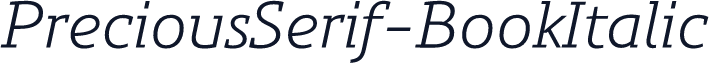 PreciousSerif-BookItalic