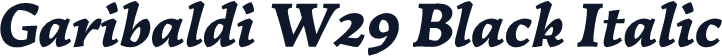 Garibaldi W29 Black Italic