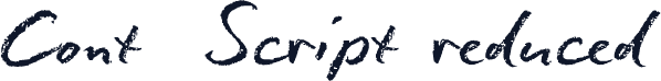 Conté Script reduced