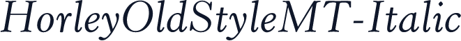HorleyOldStyleMT-Italic