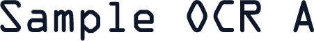 Sample OCR A