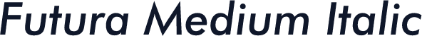 Futura Medium Italic