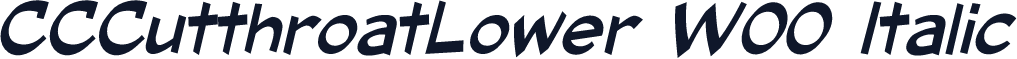CCCutthroatLower W00 Italic