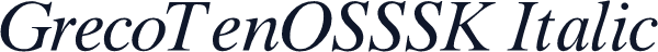 GrecoTenOSSSK Italic