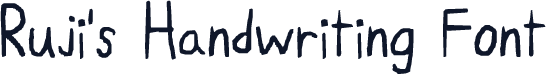 Ruji's Handwriting Font