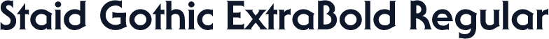 Staid Gothic ExtraBold Regular
