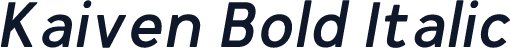 Kaiven Bold Italic