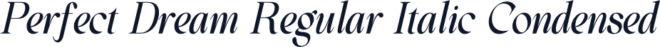 Perfect Dream Regular Italic Condensed