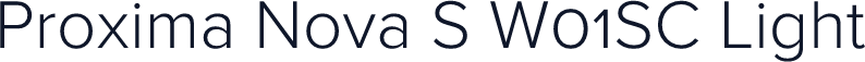 Proxima Nova S W01SC Light