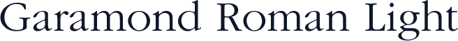 Garamond Roman Light