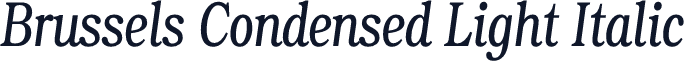Brussels Condensed Light Italic