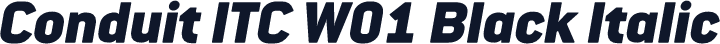 Conduit ITC W01 Black Italic