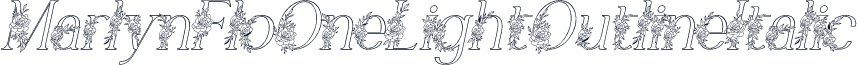 MarlynFloOneLightOutlineItalic
