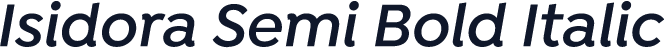 Isidora Semi Bold Italic