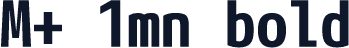 M+ 1mn bold
