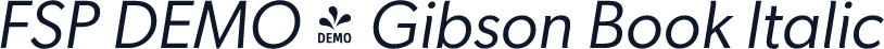 FSP DEMO - Gibson Book Italic