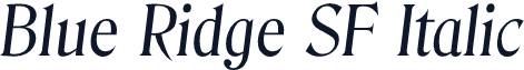 Blue Ridge SF Italic