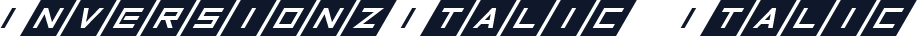InversionzItalic Italic