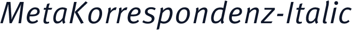 MetaKorrespondenz-Italic