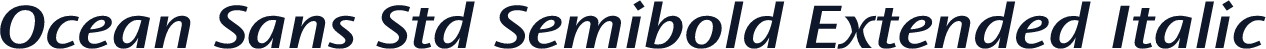Ocean Sans Std Semibold Extended Italic