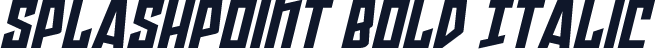 Splashpoint Bold Italic