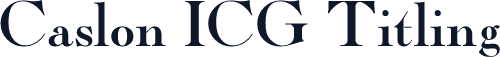 Caslon ICG Titling