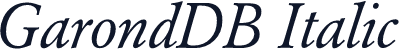 GarondDB Italic