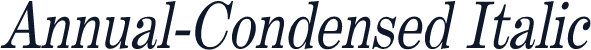 Annual-Condensed Italic