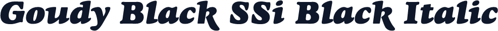 Goudy Black SSi Black Italic