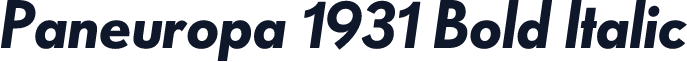 Paneuropa 1931 Bold Italic