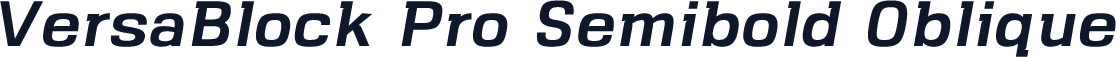 VersaBlock Pro Semibold Oblique