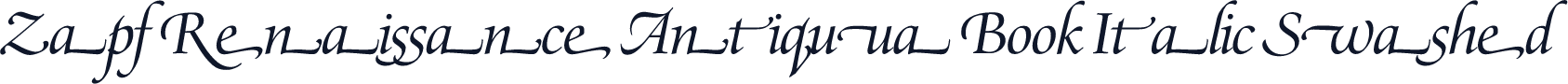 Zapf Renaissance Antiqua Book Italic Swashed