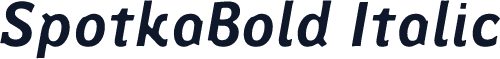 SpotkaBold Italic