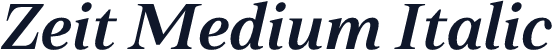 Zeit Medium Italic