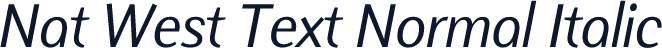 Nat West Text Normal Italic