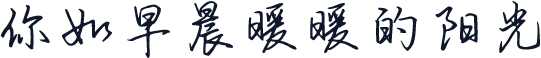 你如早晨暖暖的阳光