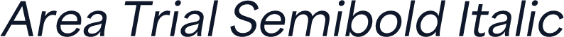 Area Trial Semibold Italic