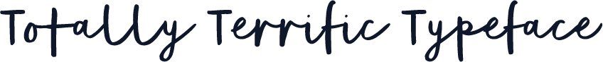 Totally Terrific Typeface