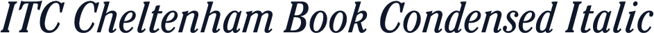 ITC Cheltenham Book Condensed Italic