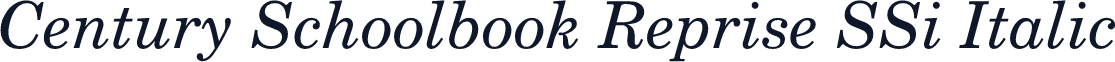 Century Schoolbook Reprise SSi Italic