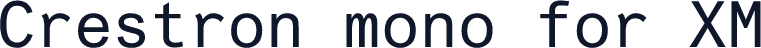 Crestron mono for XM