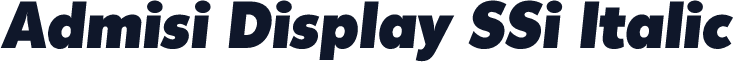 Admisi Display SSi Italic