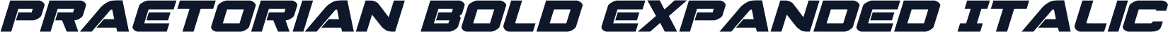 Praetorian Bold Expanded Italic