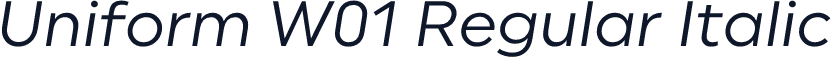 Uniform W01 Regular Italic