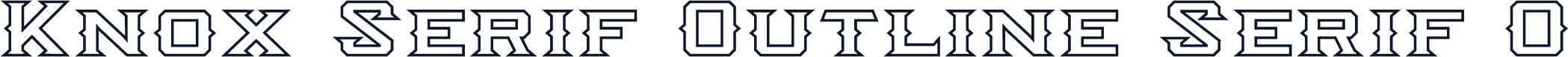 Knox Serif Outline Serif O