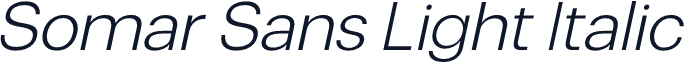 Somar Sans Light Italic