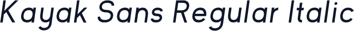 Kayak Sans Regular Italic