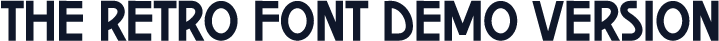 THE RETRO FONT DEMO VERSION